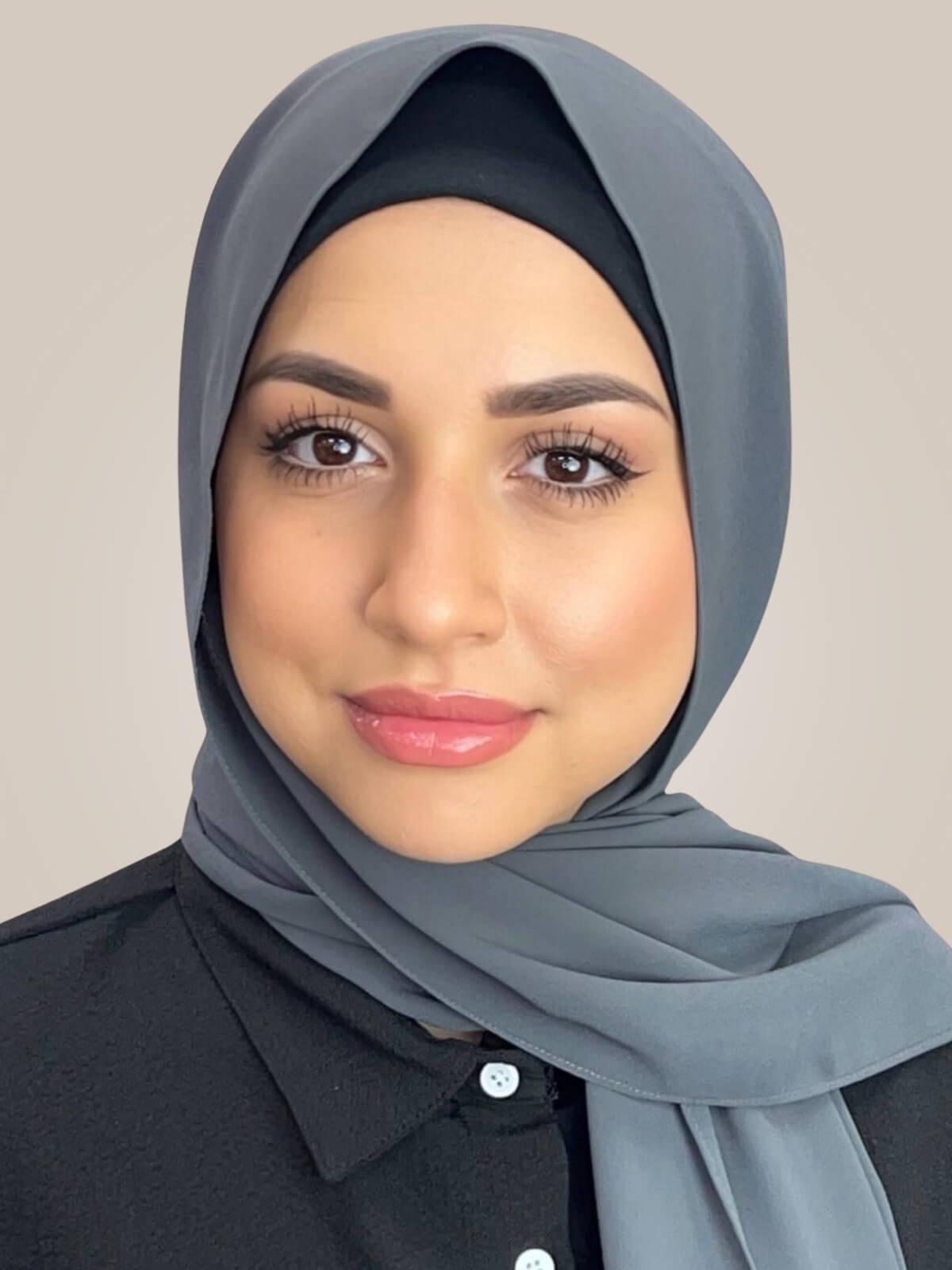 Classic Chiffon Hijab-Ash Grey