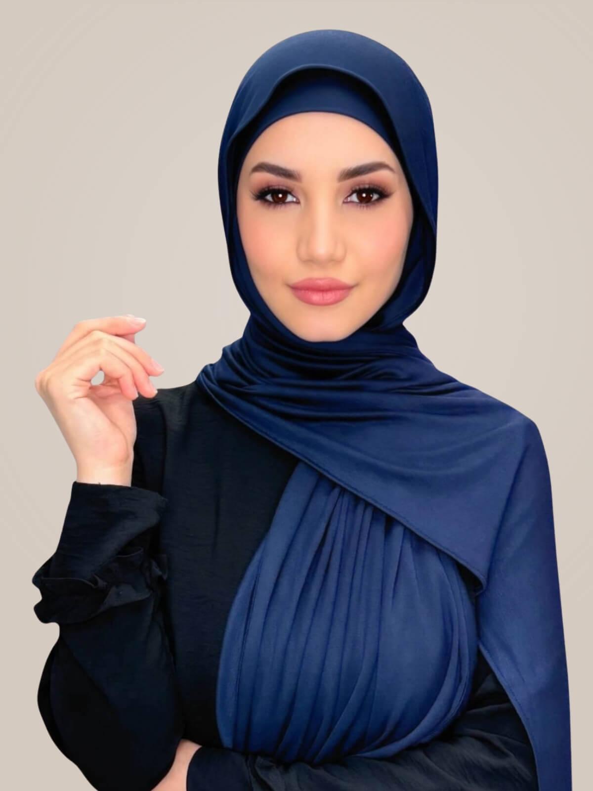 Premium Jersey Hijab-Navy