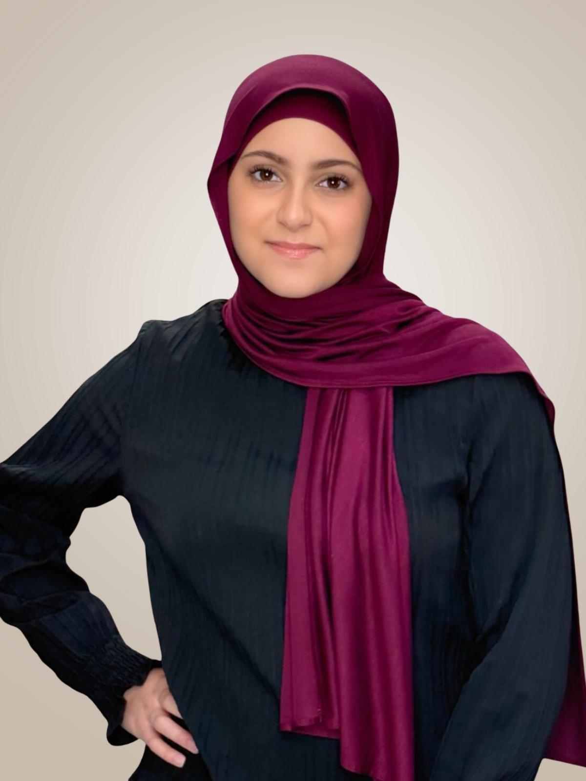 Modish Girl Premium Jersey Hijab-Burgundy