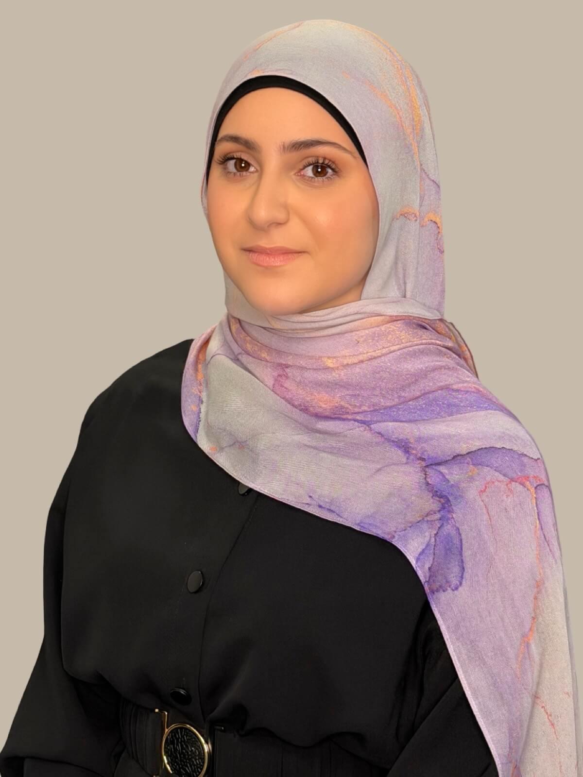 Modish Girl Print Modal Hijab-Lavanta Bay