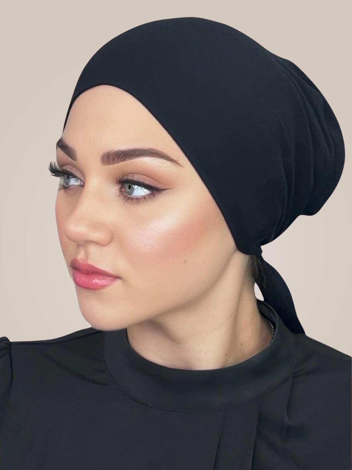 Tie Back UnderScarf-Black