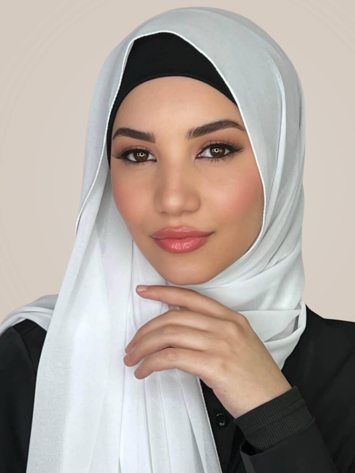 Classic Chiffon Hijab-White
