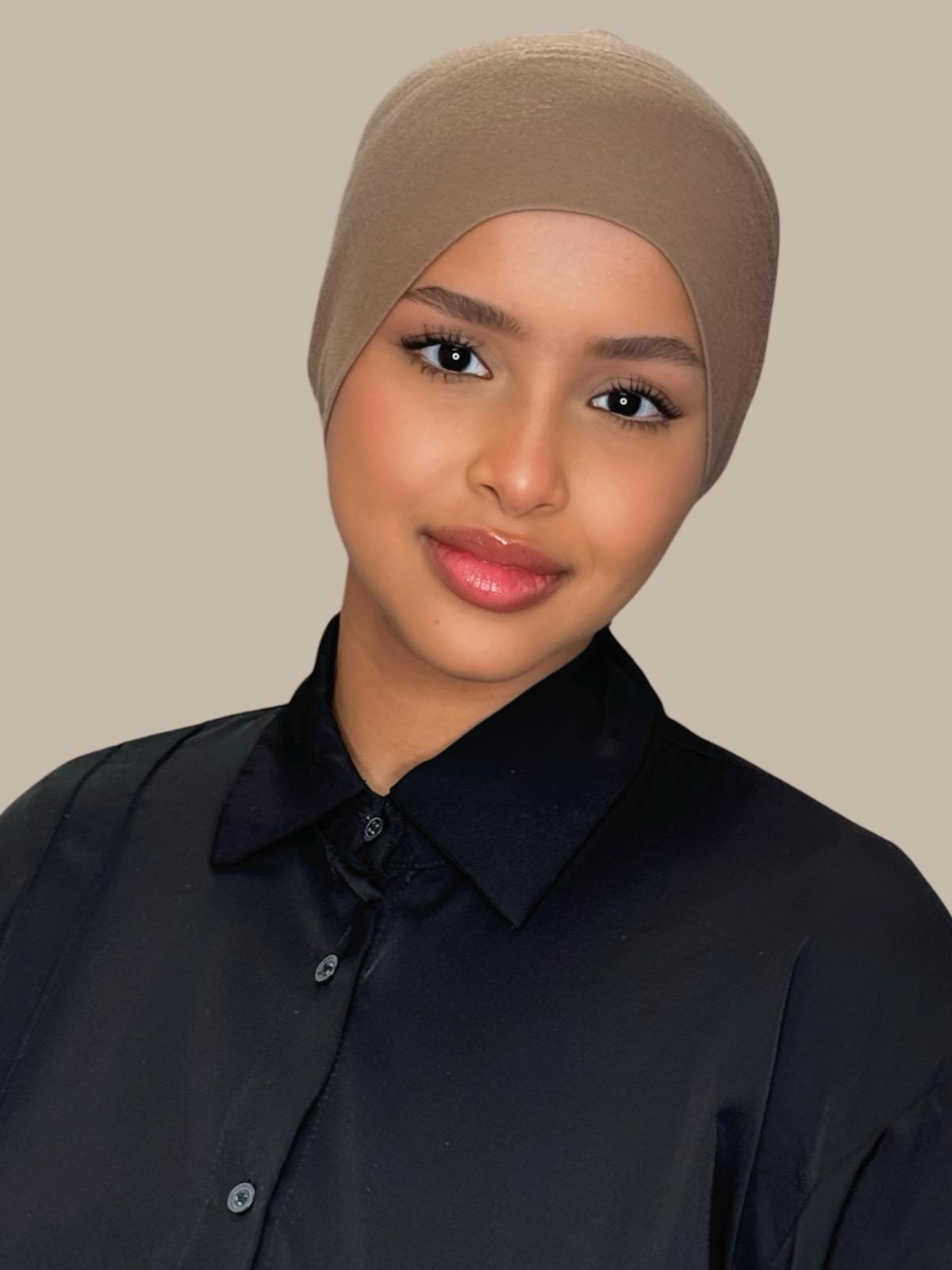 Premium Cotton Underscarf-Walnut Brown