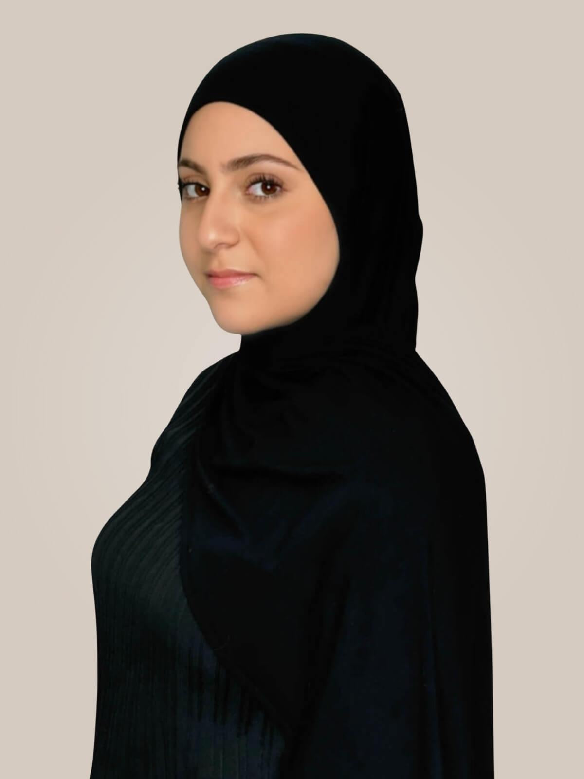Modish Girl Pre-Sewn Jersey Hijab-Black