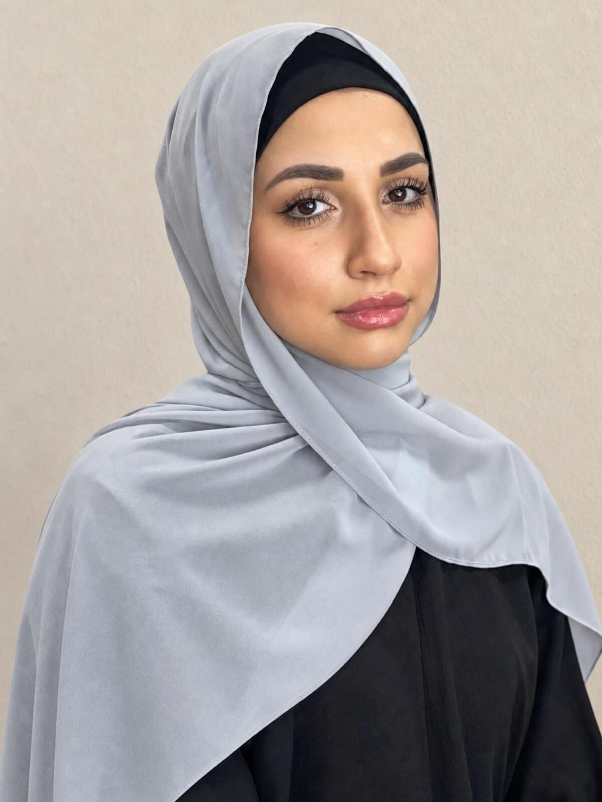 Luxury Chiffon Hijab-Chic Grey