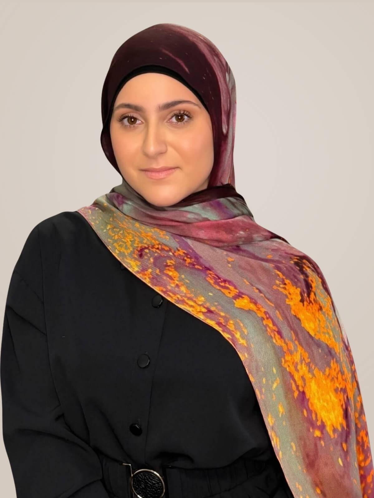 Modish Girl Print Modal Hijab-Rose Mirage