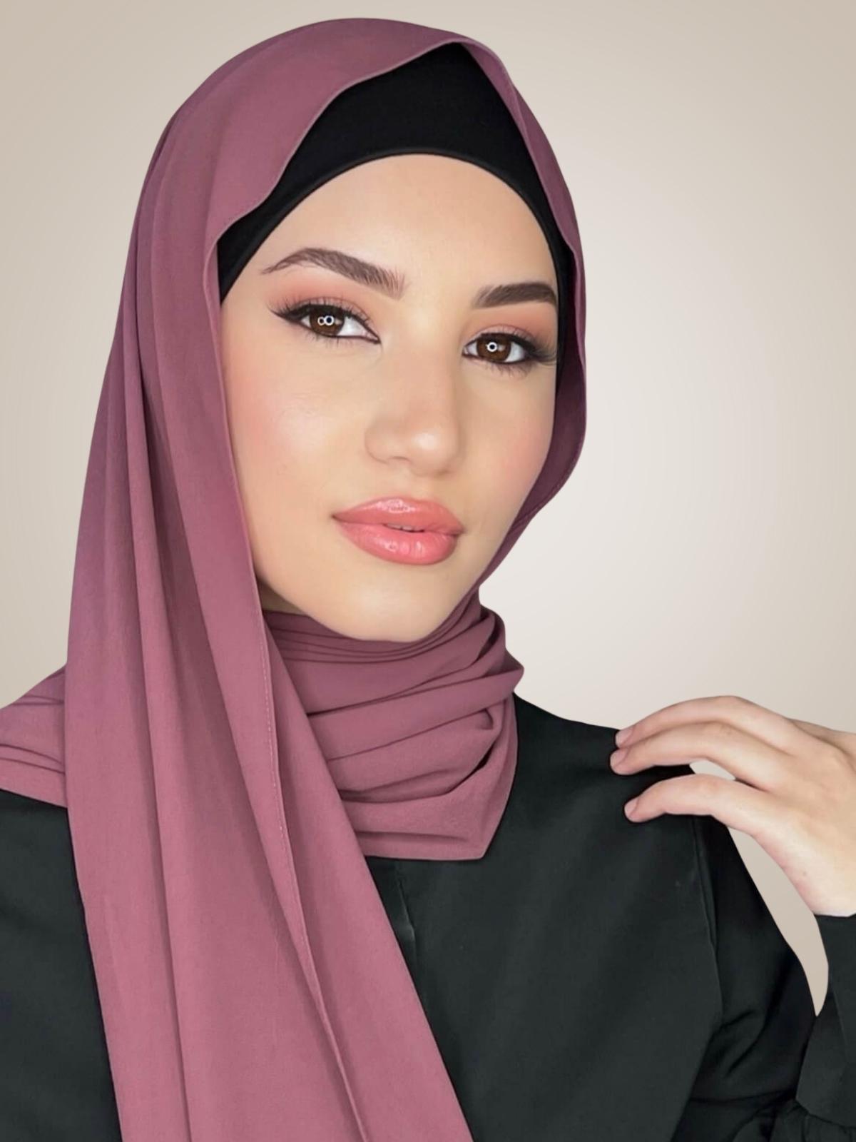 Classic Chiffon Hijab-Plum