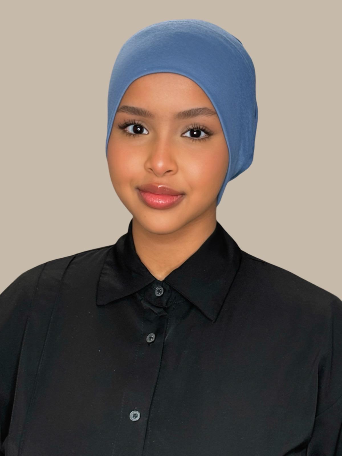 Premium Cotton Underscarf-Cool Blue