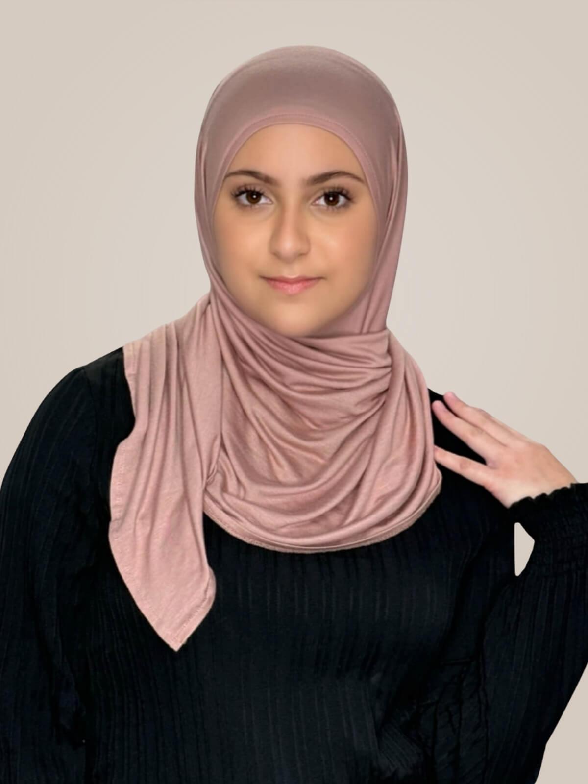 Modish Girl Pre-Sewn Jersey Hijab-Dusty Rose