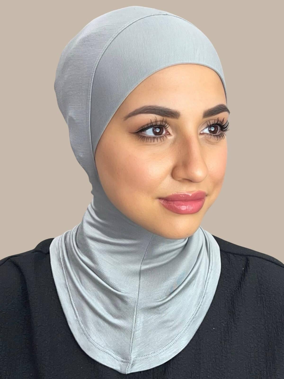 Premium Jersey Full Coverage Underscarf-Chic Grey