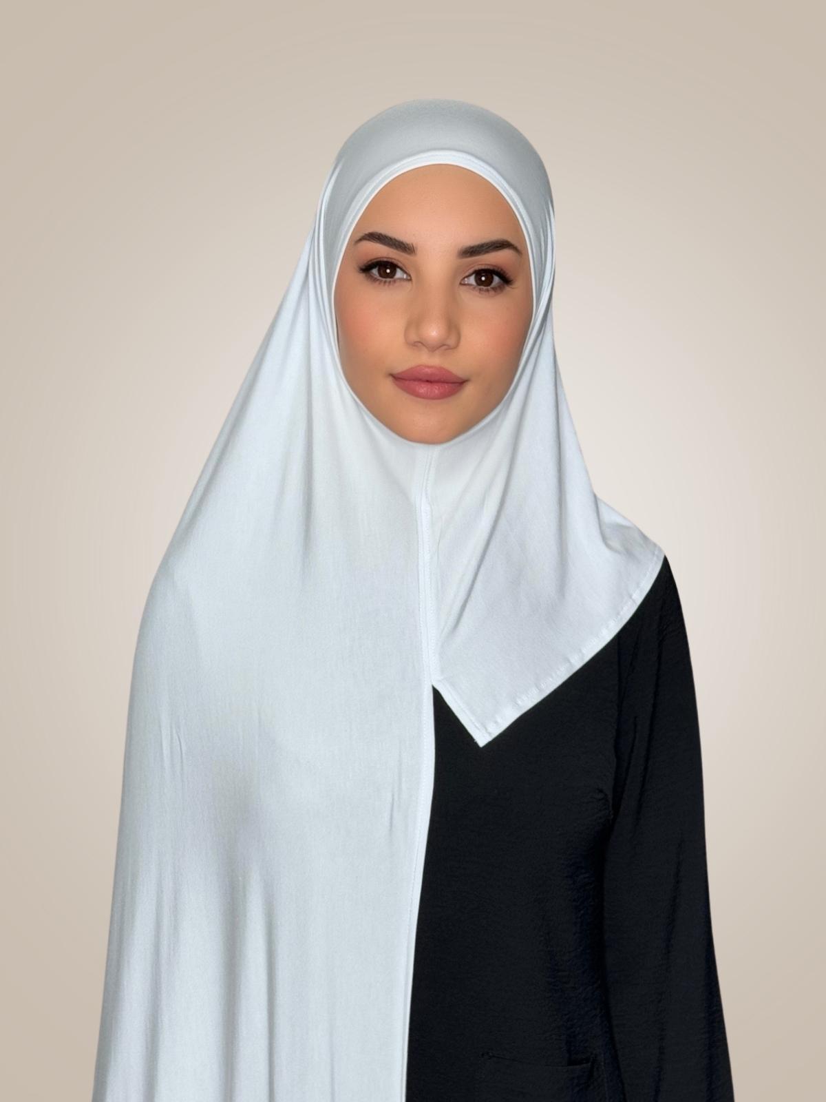 Pre-Sewn Jersey Hijab-White