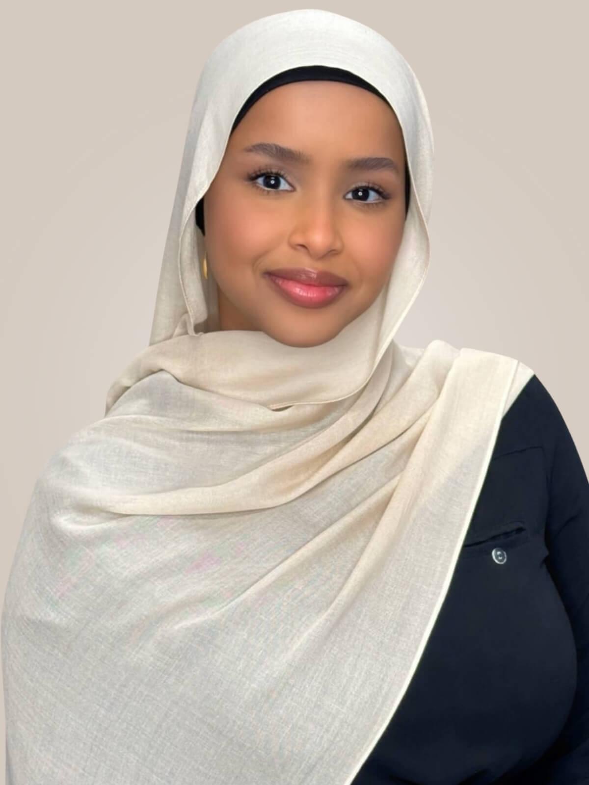 Cotton Modal Hijab-Buttercream