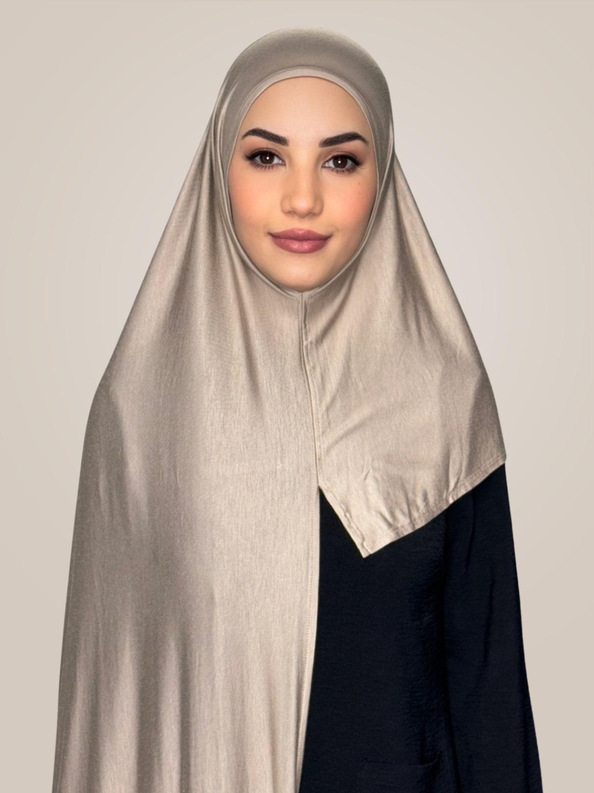 Pre-Sewn Jersey Hijab-Vanilla