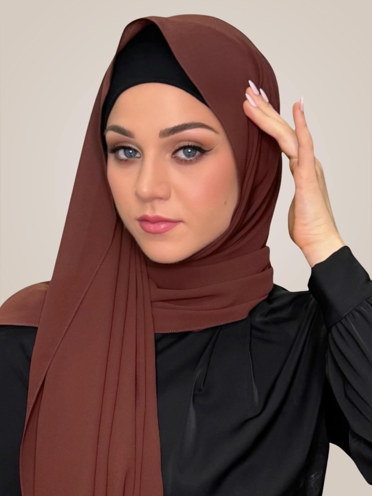 Classic Chiffon Hijab-Cocoa