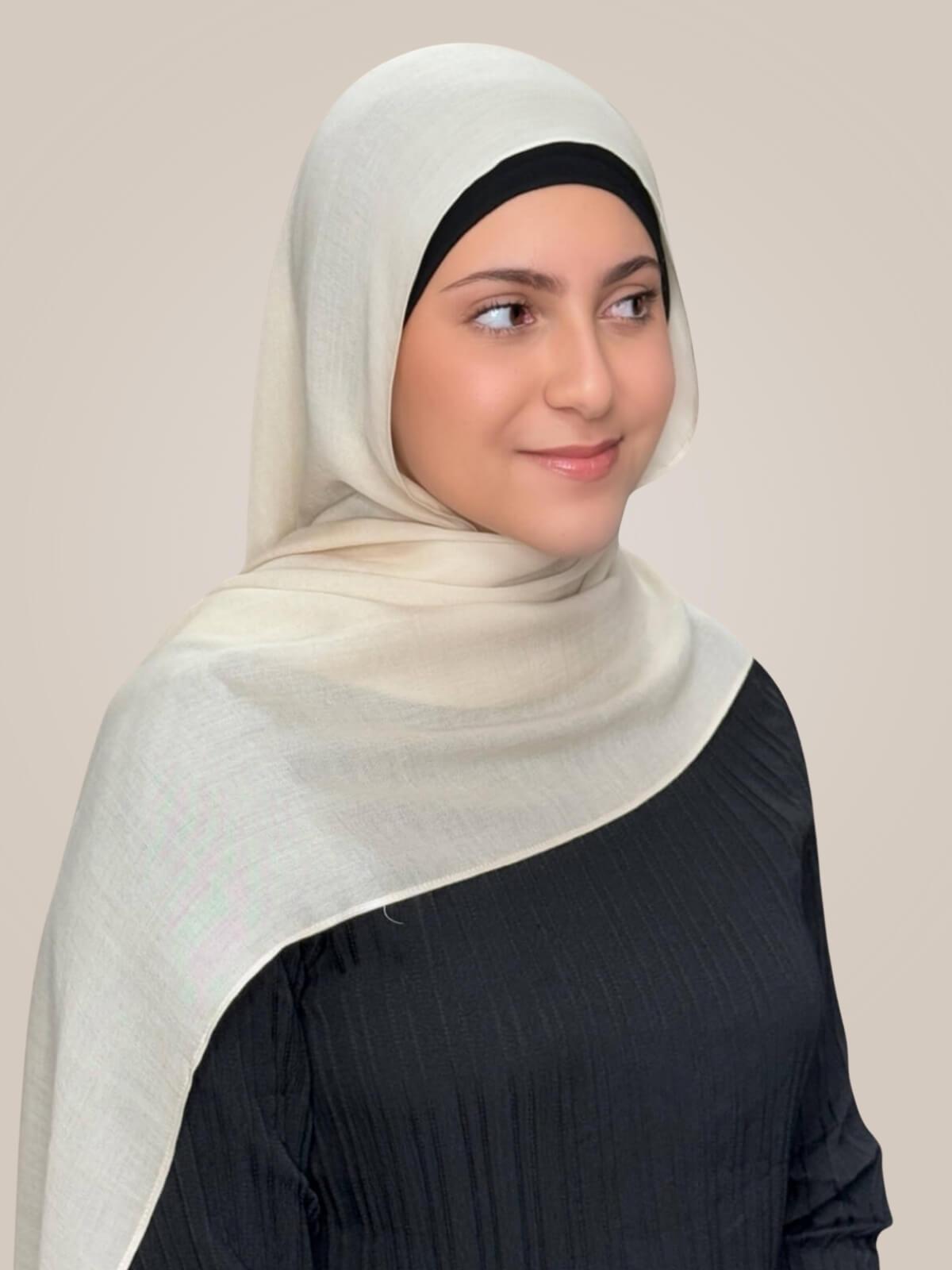 Modish Girl Cotton Modal Hijab-Buttercream