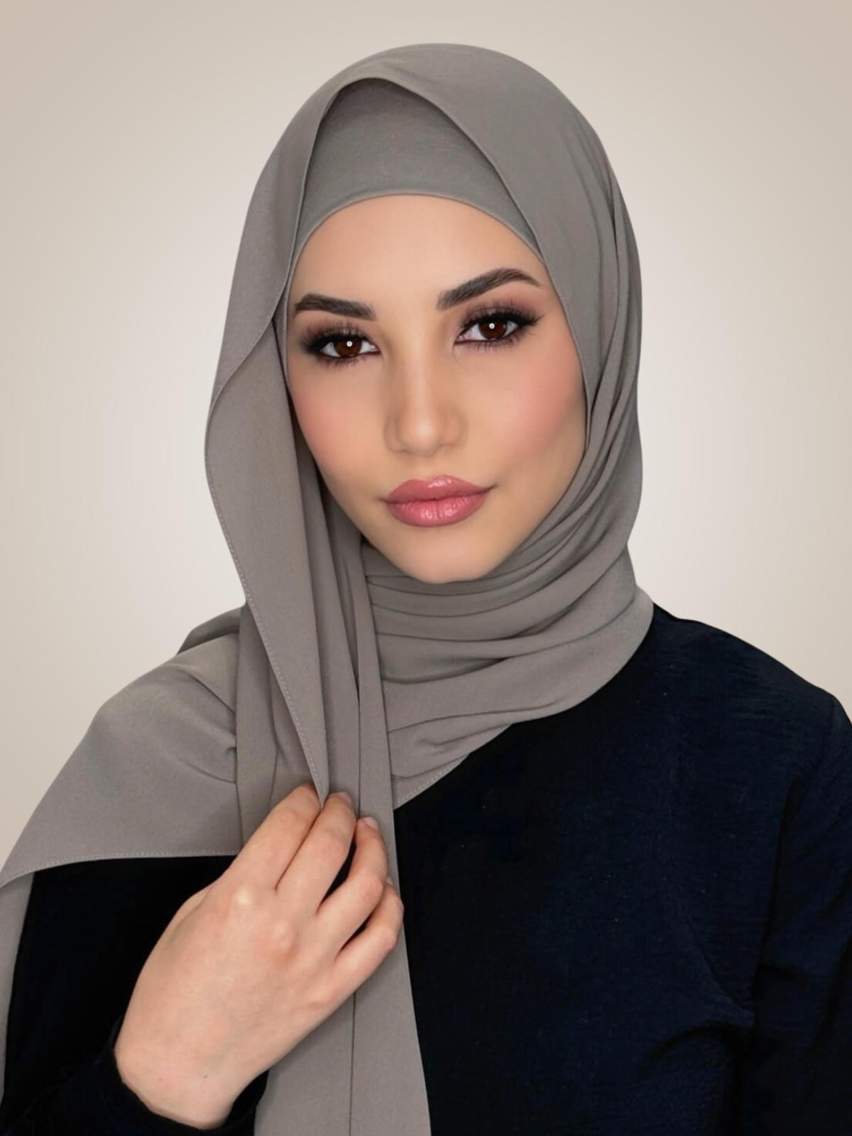 Matching Chiffon Hijab Set-Truffle