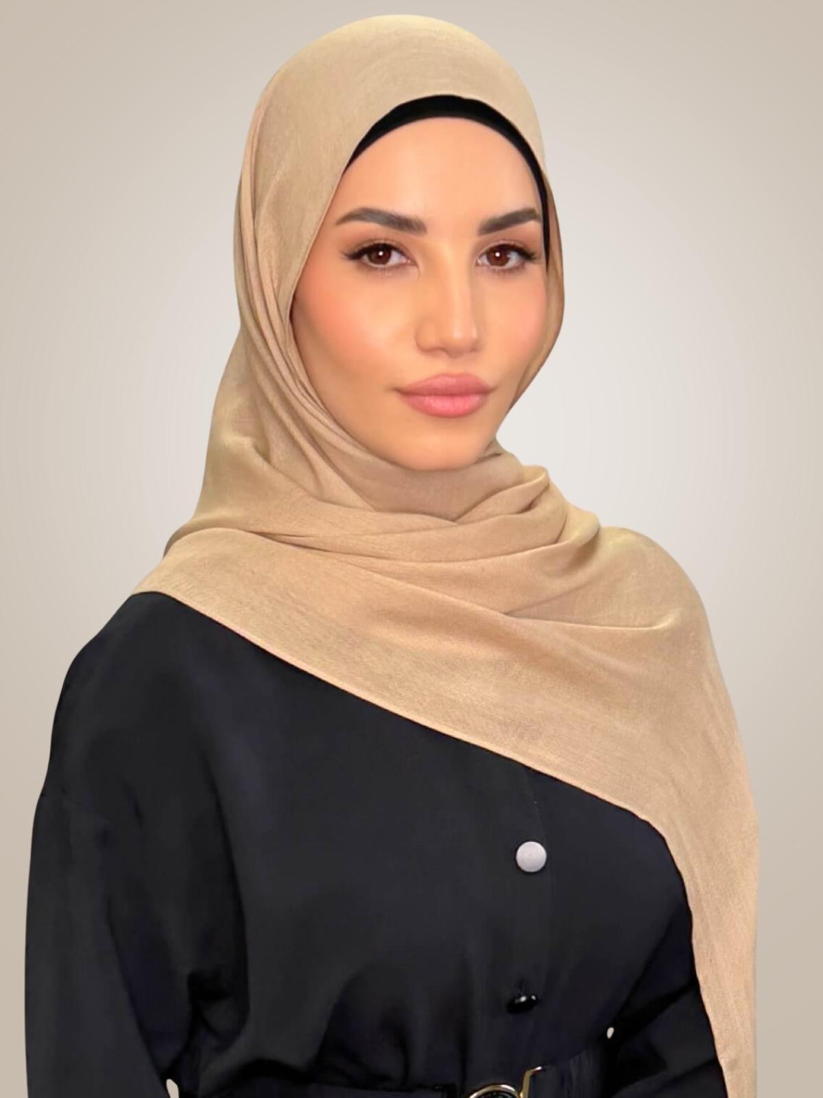 Cotton Modal Hijab-Tan