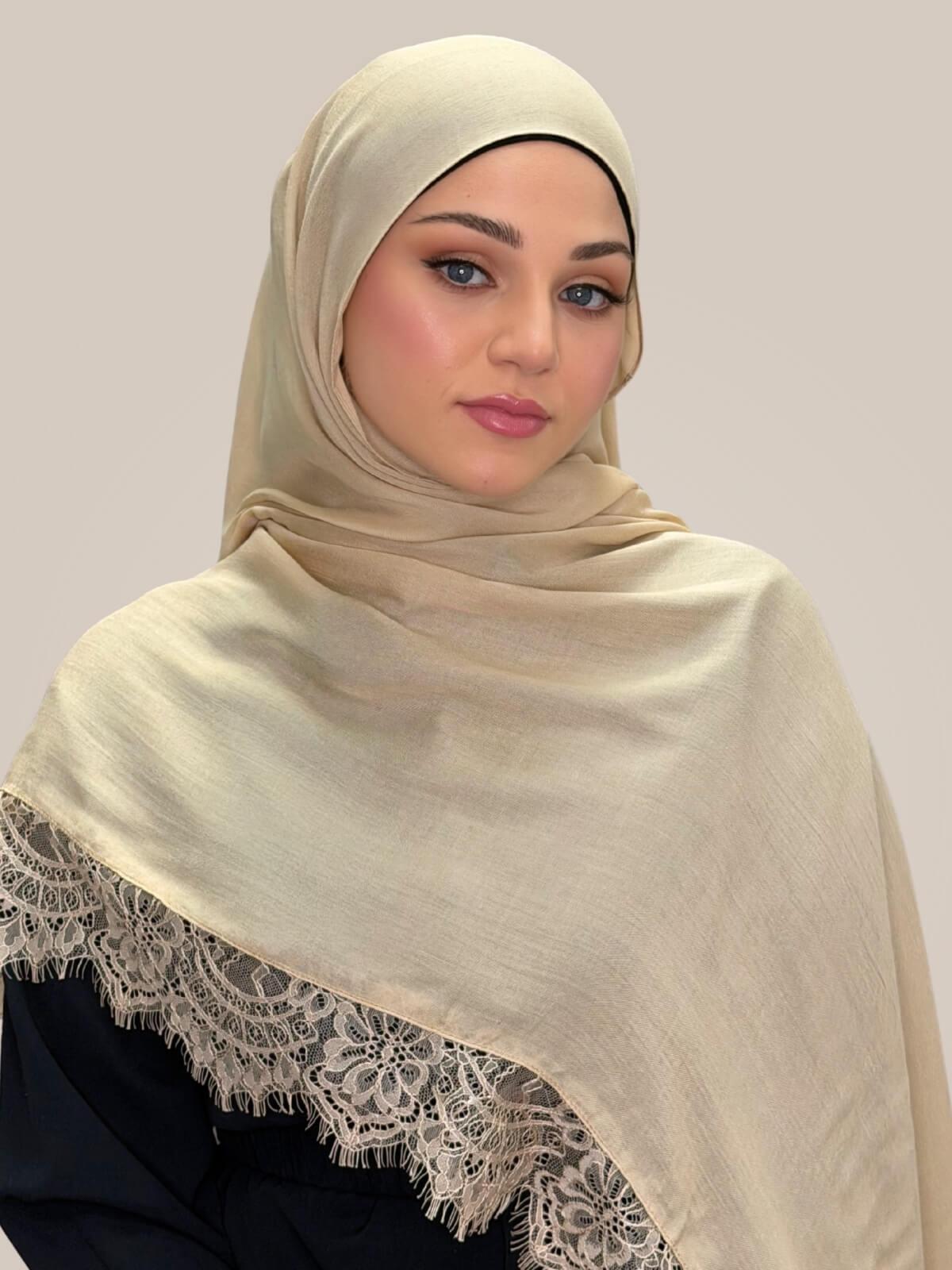 Lace Cotton Modal Hijab-Sweet Nothing