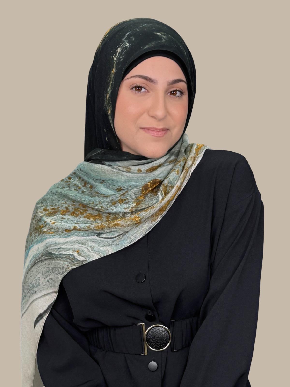 Modish Girl Print Modal Hijab-Sedona Slate