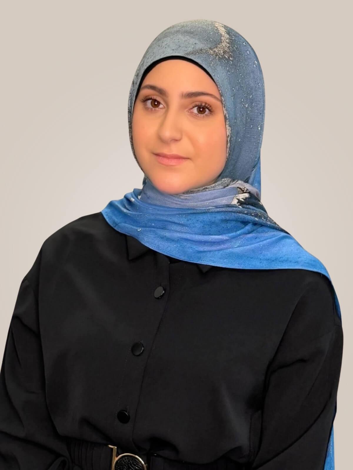 Modish Girl Print Modal Hijab-Santorini Night