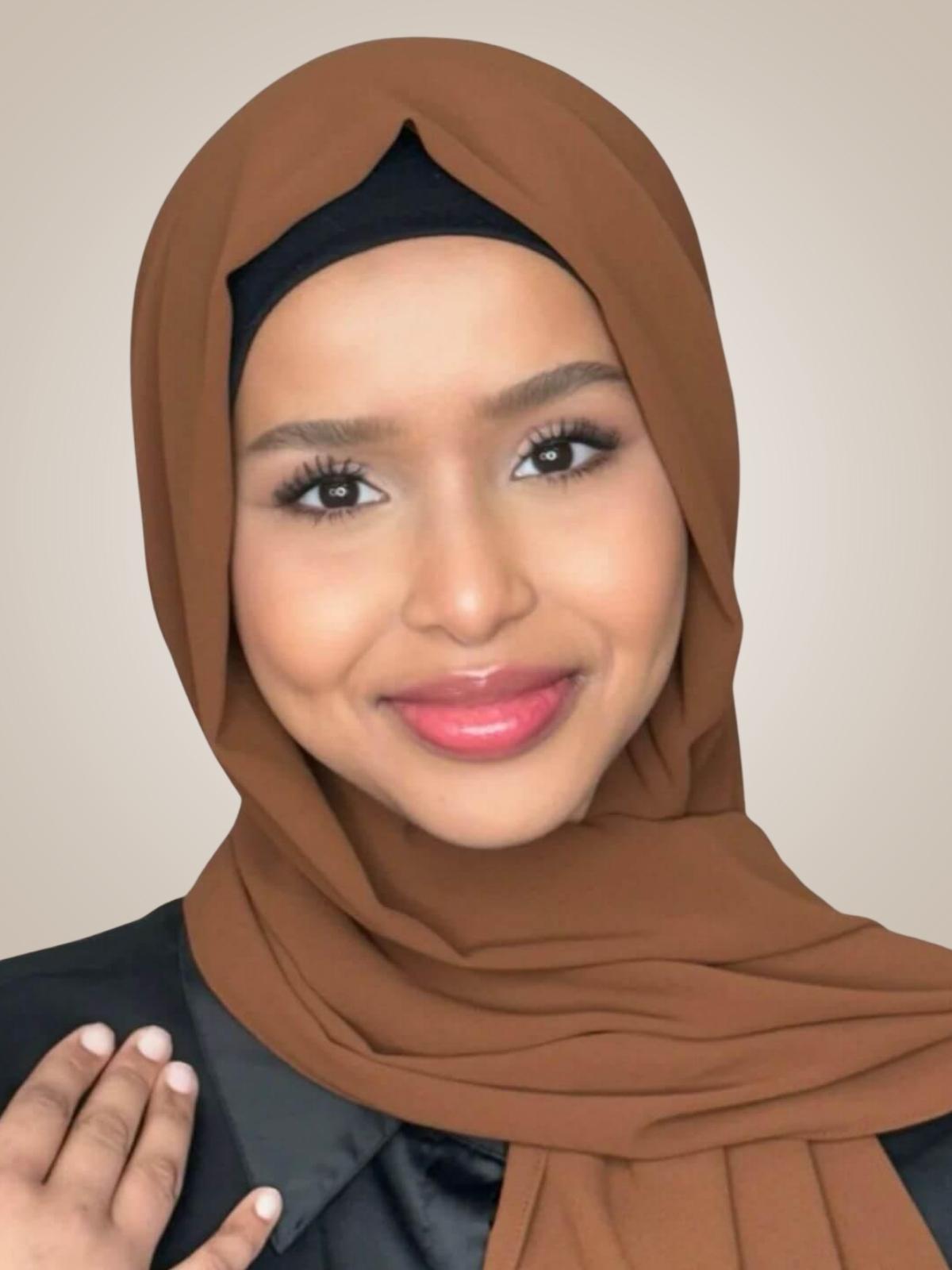 Classic Chiffon Hijab-Cinnamon