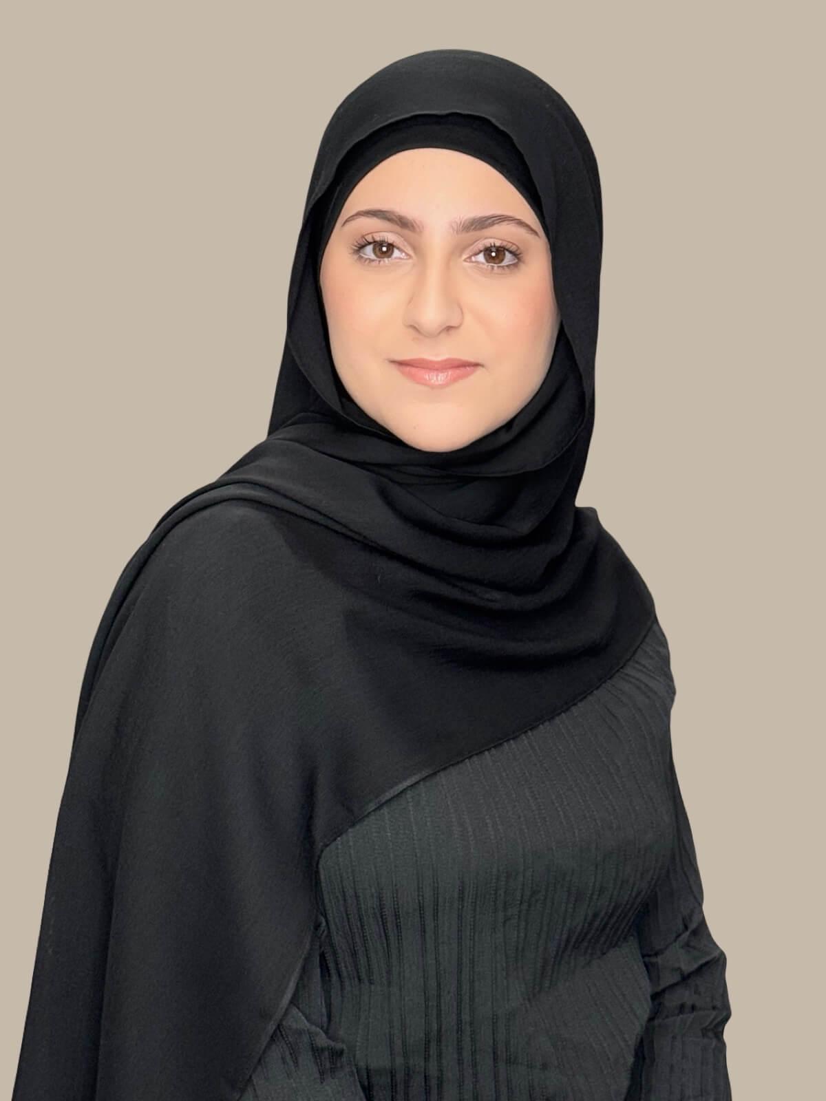 Modish Girl Cotton Modal Hijab-Black