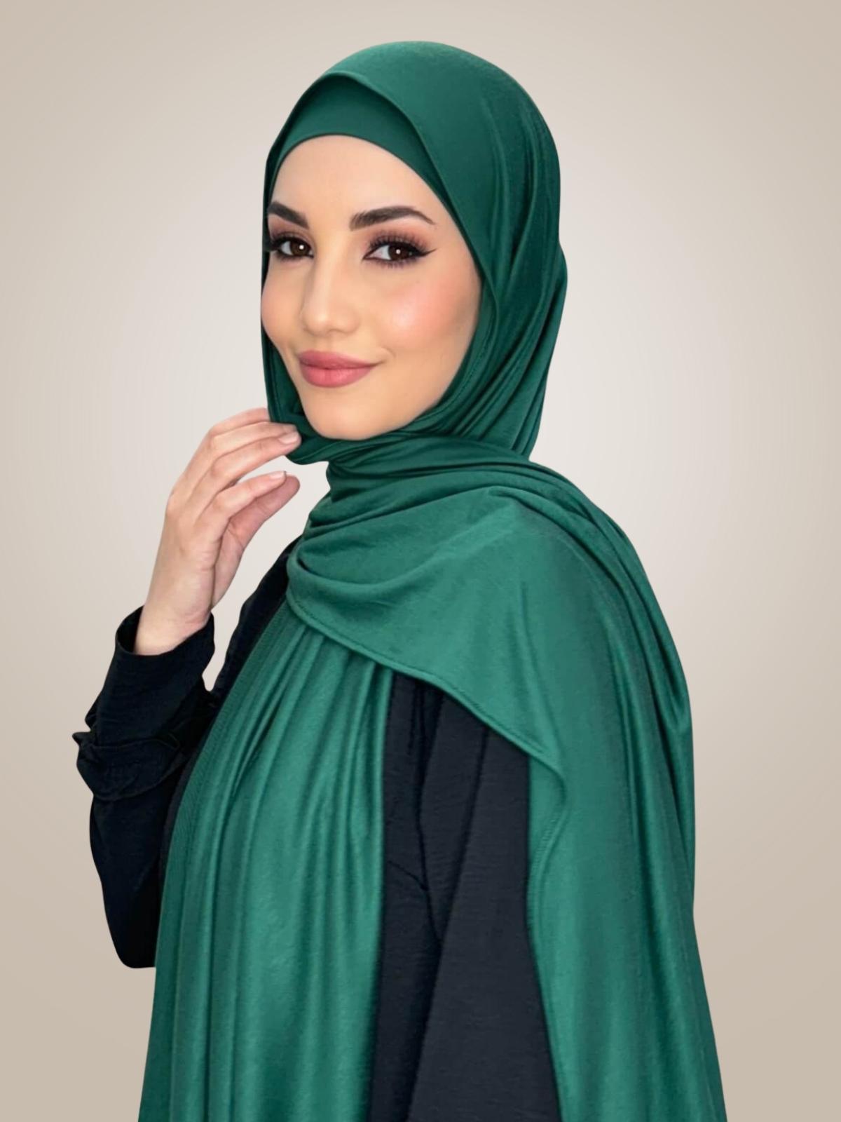 Premium Jersey Hijab-Forrest Green