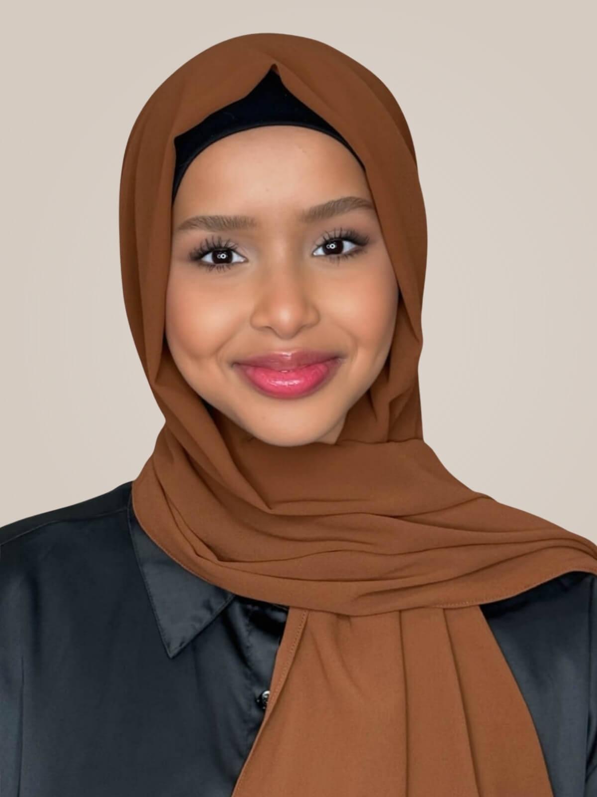 Classic Chiffon Hijab-Cinnamon