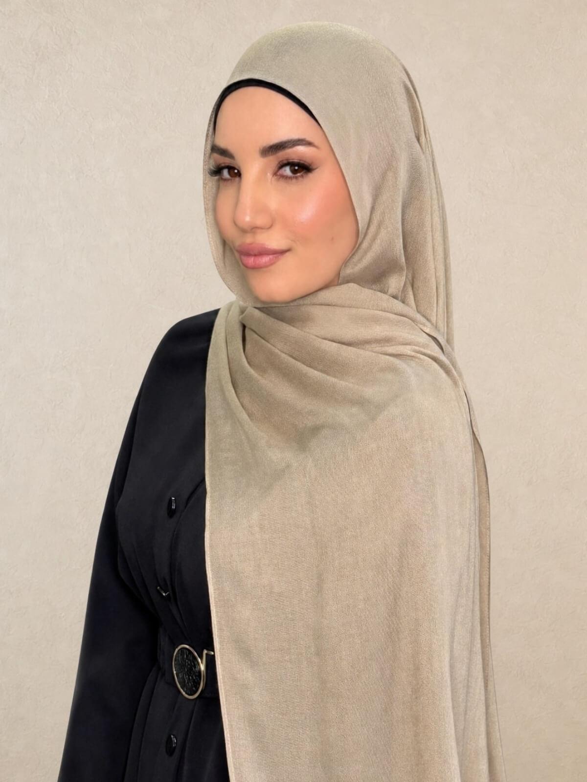 Cotton Modal Hijab-Wheat