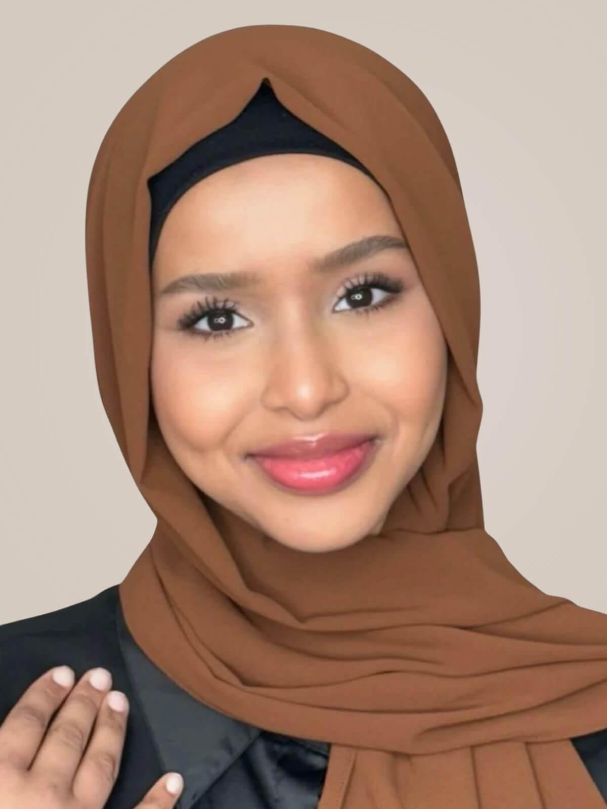 Classic Chiffon Hijab-Cinnamon