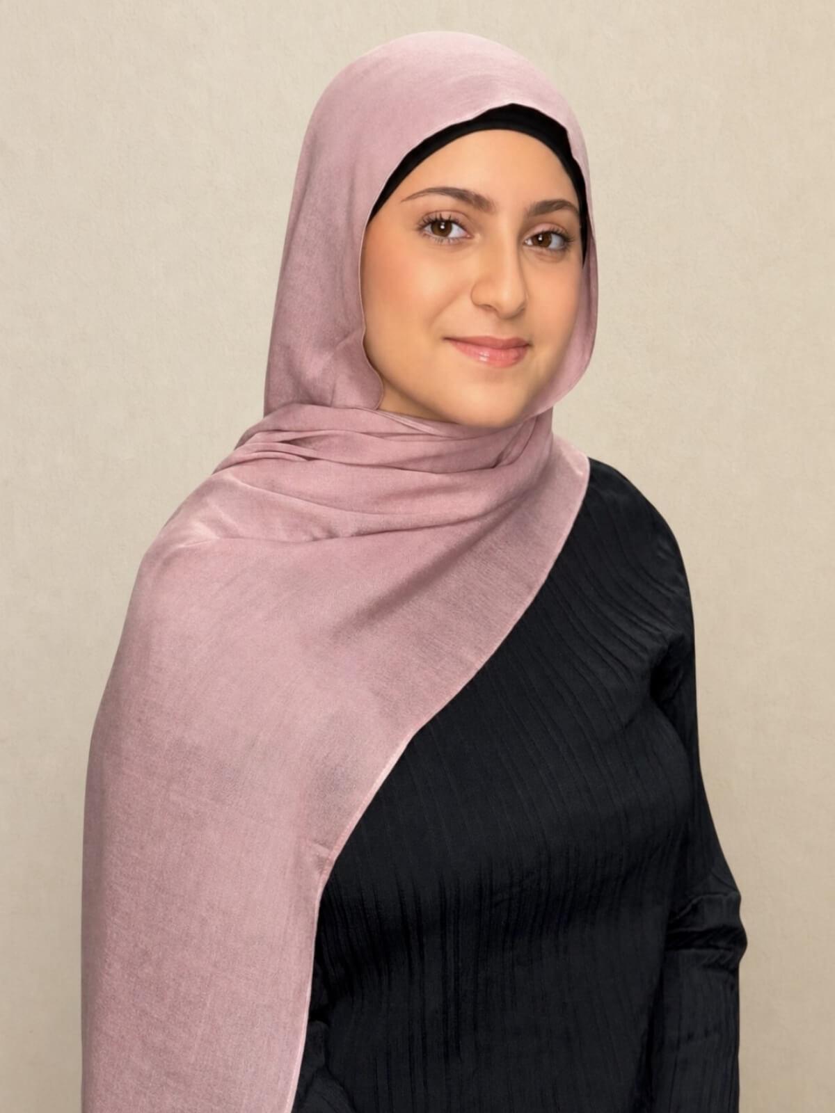 Modish Girl Cotton Modal Hijab-Misty Rose
