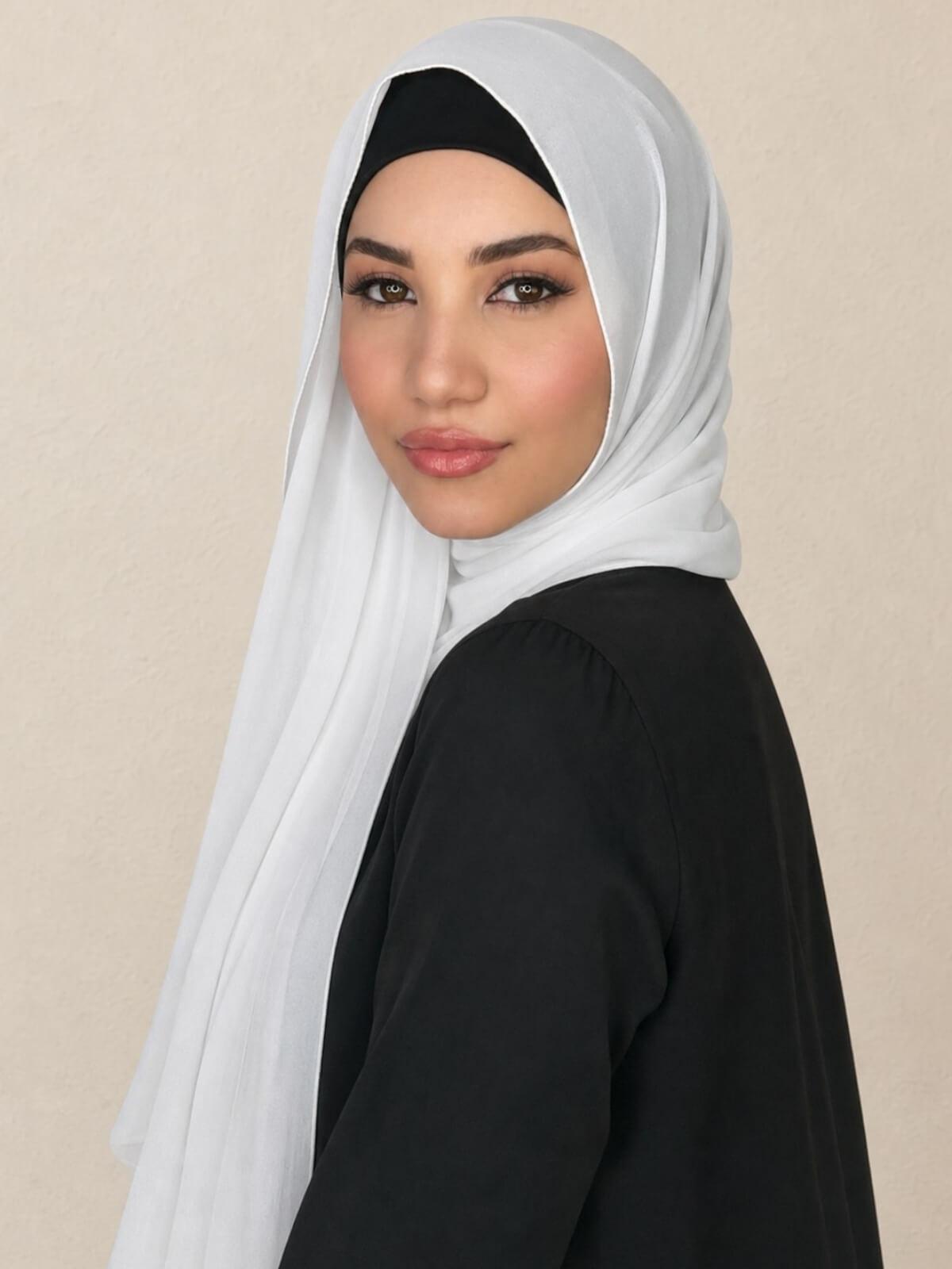 Classic Chiffon Hijab-White