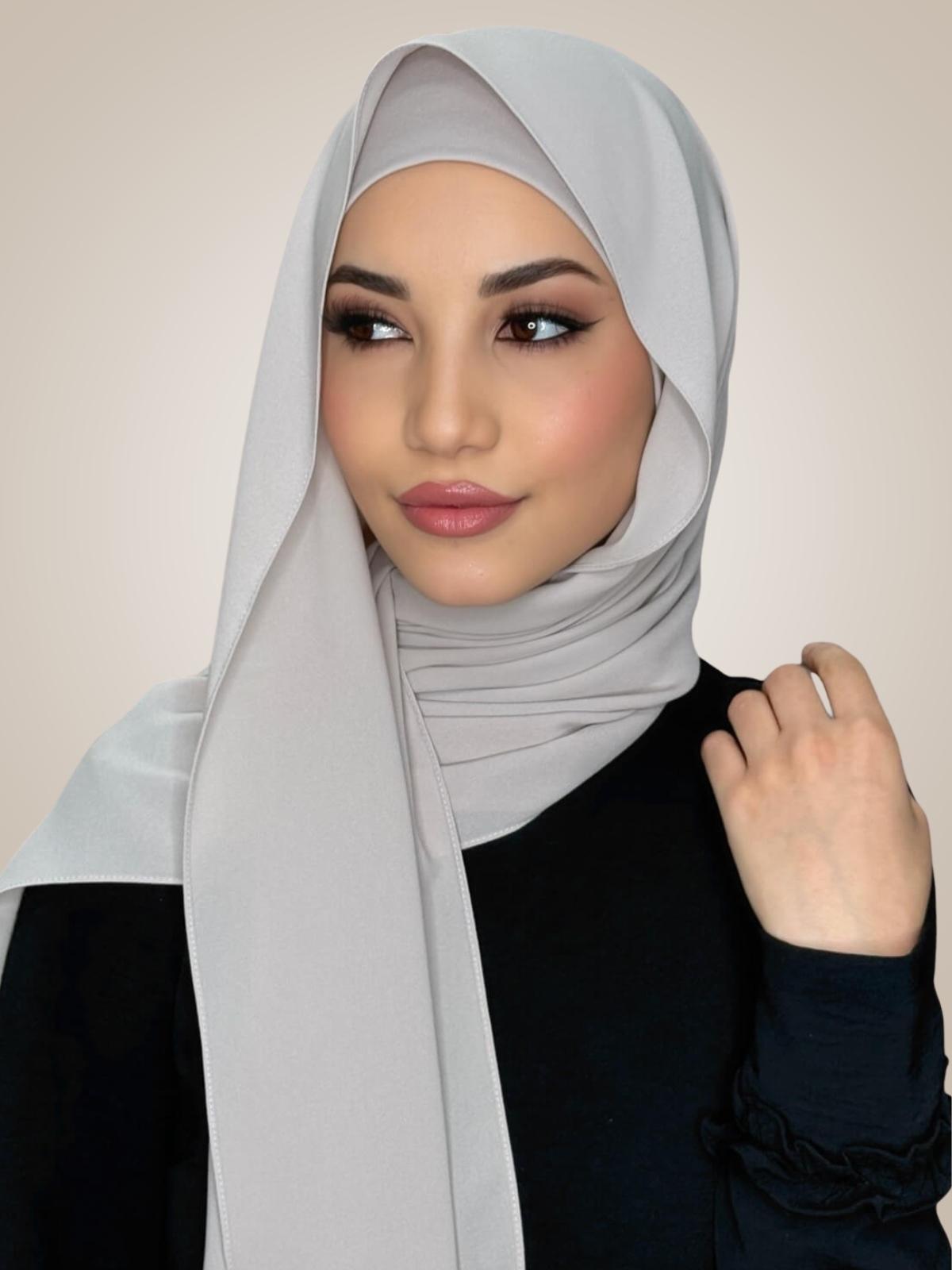 Matching Chiffon Hijab Set-Misty Lilac