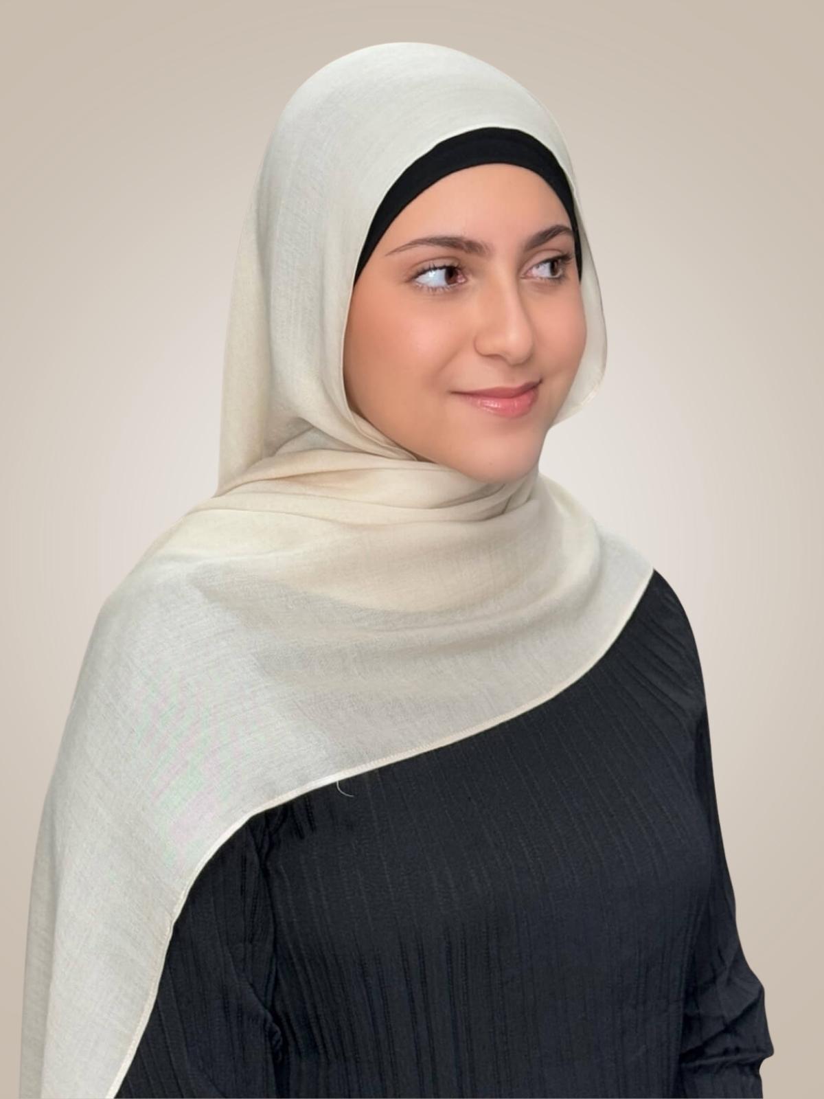 Modish Girl Cotton Modal Hijab-Buttercream
