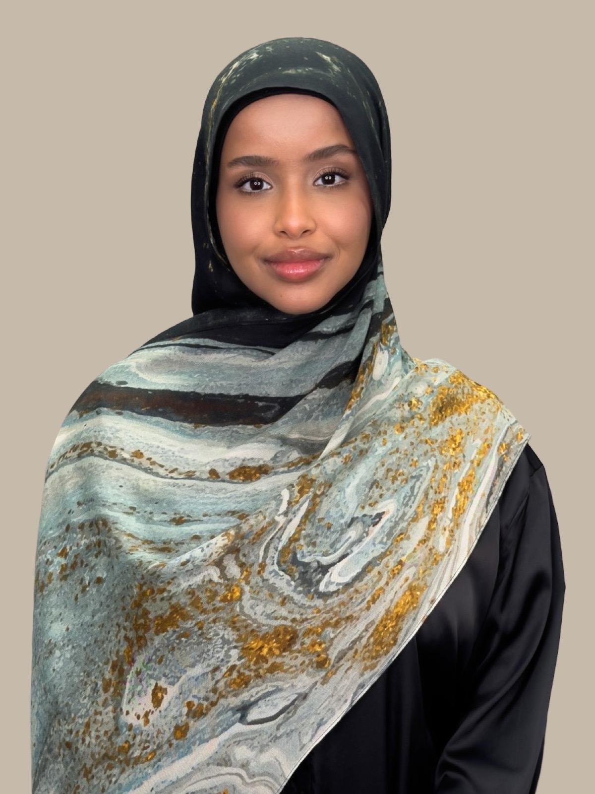 Print Modal Hijab-Sedona Slate