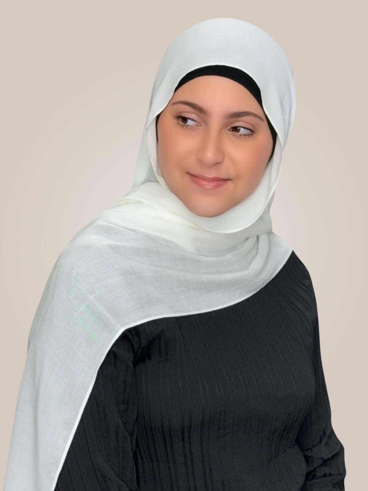 Modish Girl Cotton Modal Hijab-Porcelain