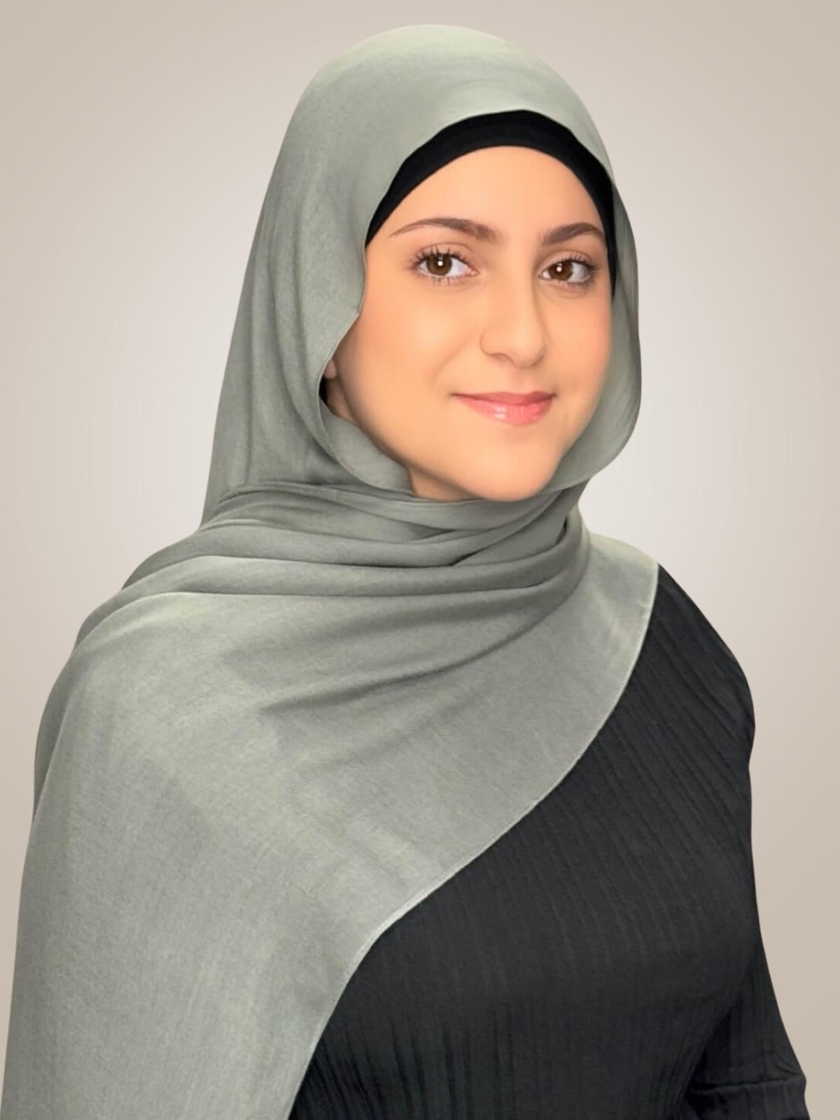 Modish Girl Cotton Modal Hijab-Slate Green