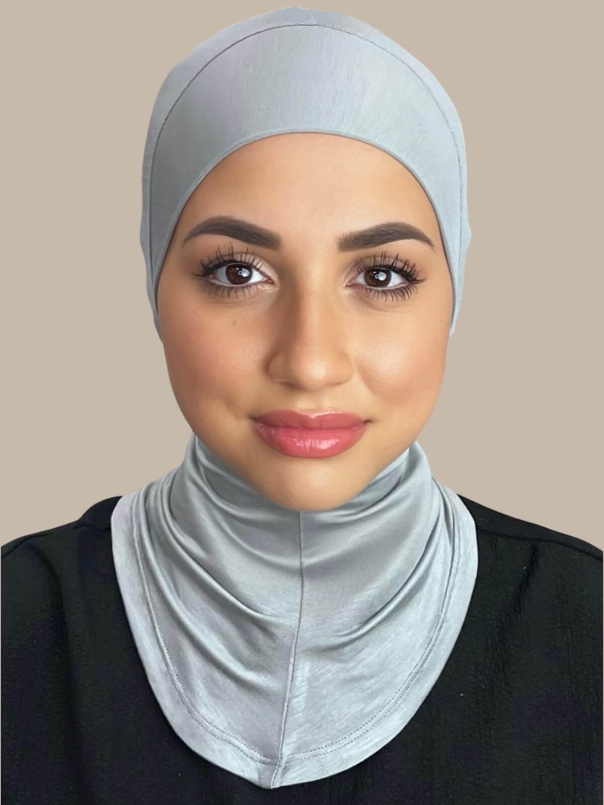Premium Jersey Full Coverage Underscarf-Chic Grey