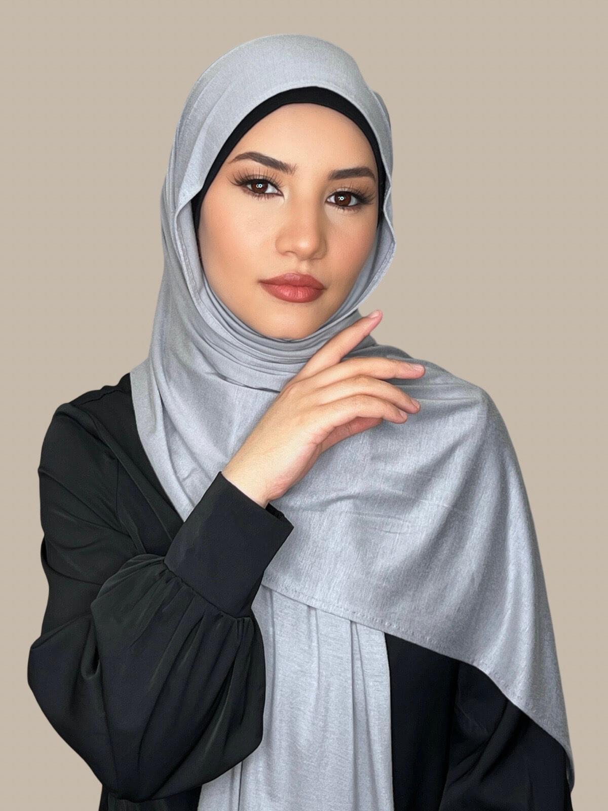 Classic Jersey Hijab-Steel Grey