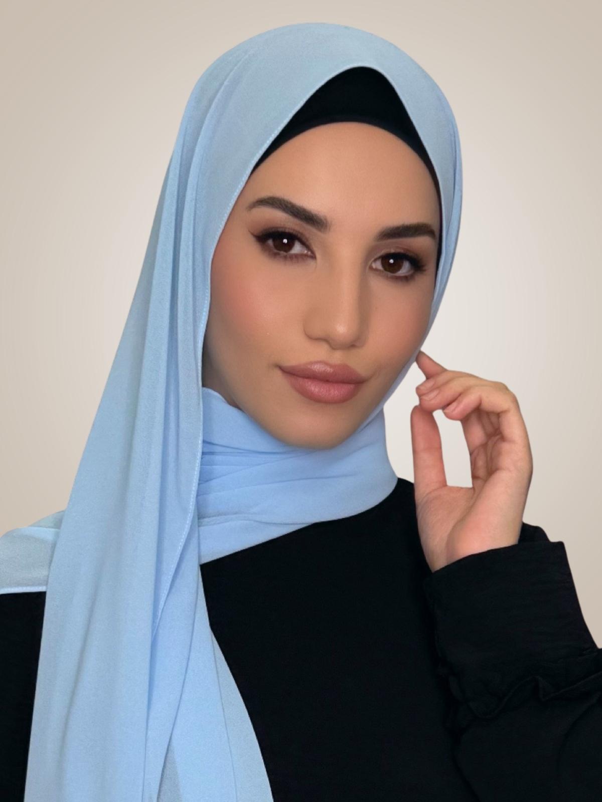 Classic Chiffon Hijab-Aqua