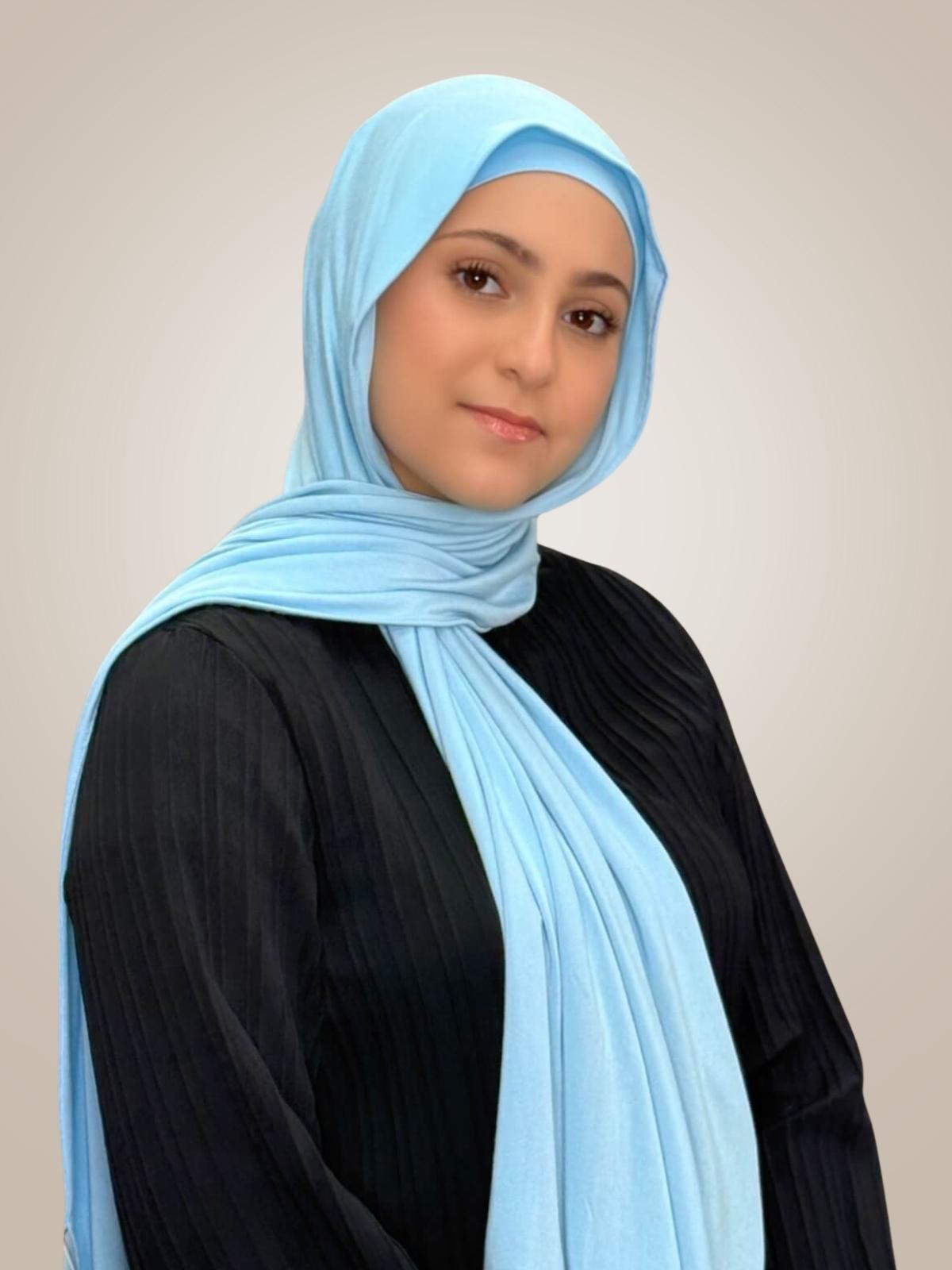Modish Girl Premium Jersey Hijab-Baby Blue