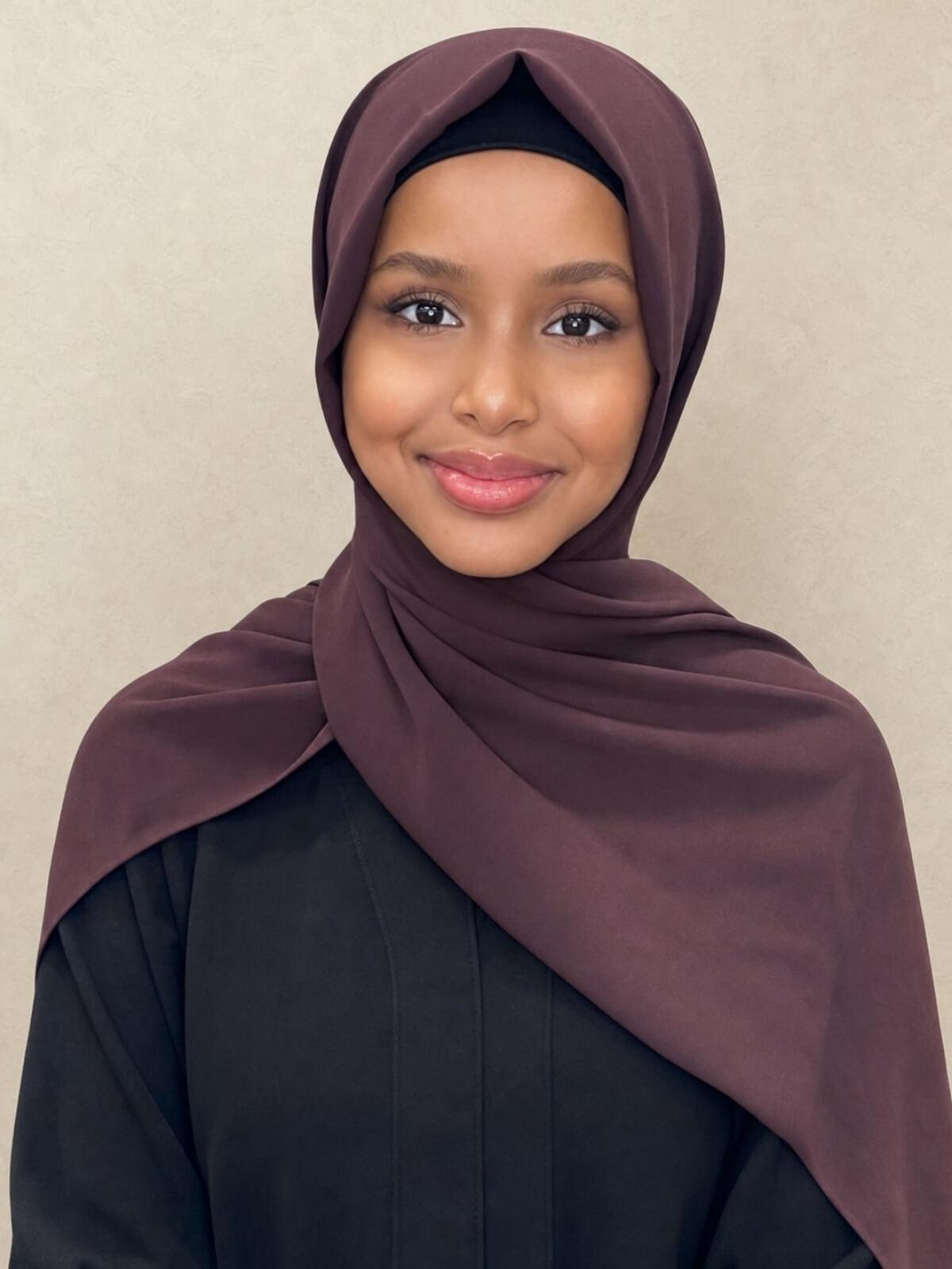 Classic Chiffon Hijab-Raisin