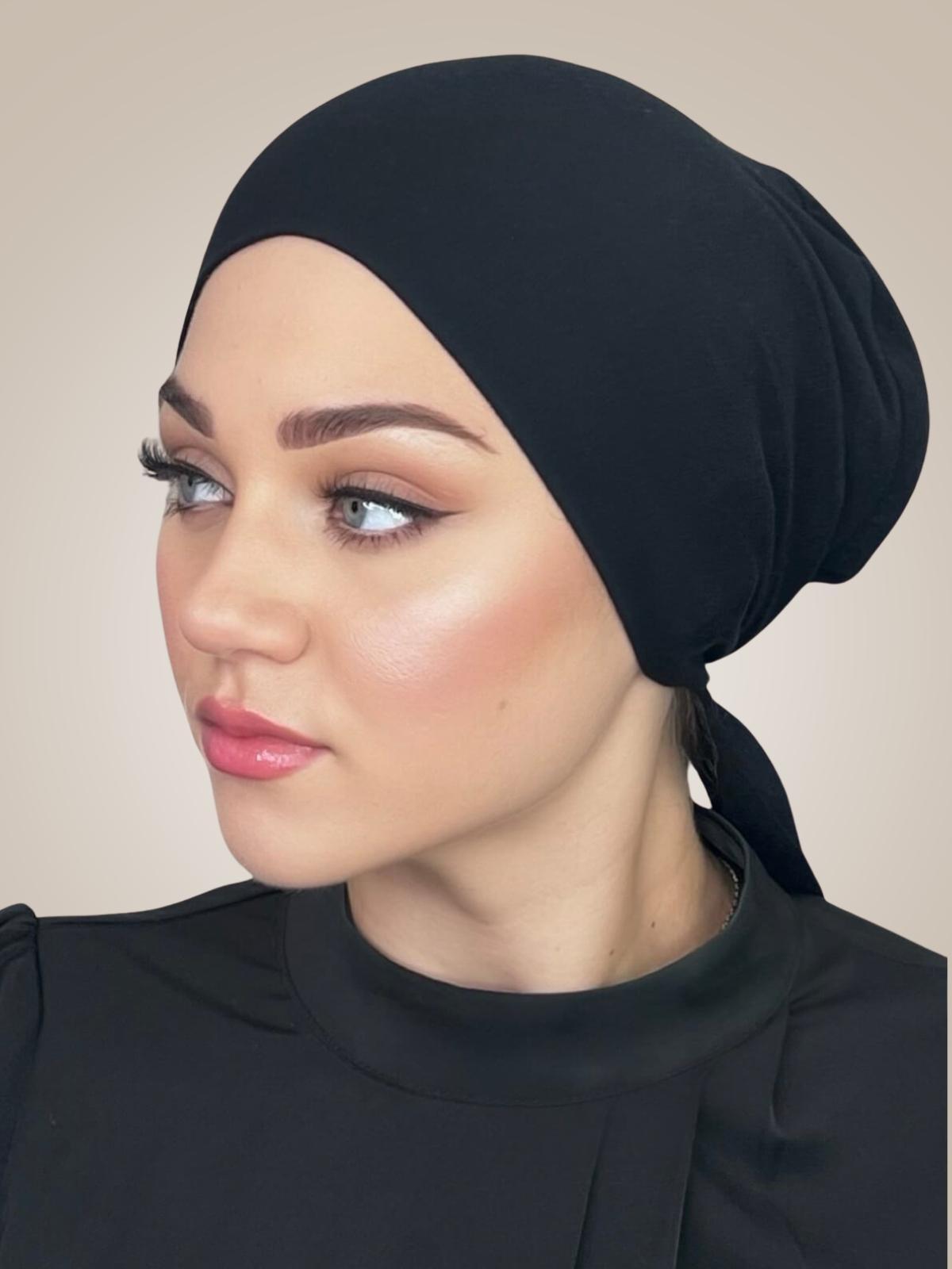 Tie Back UnderScarf-Black