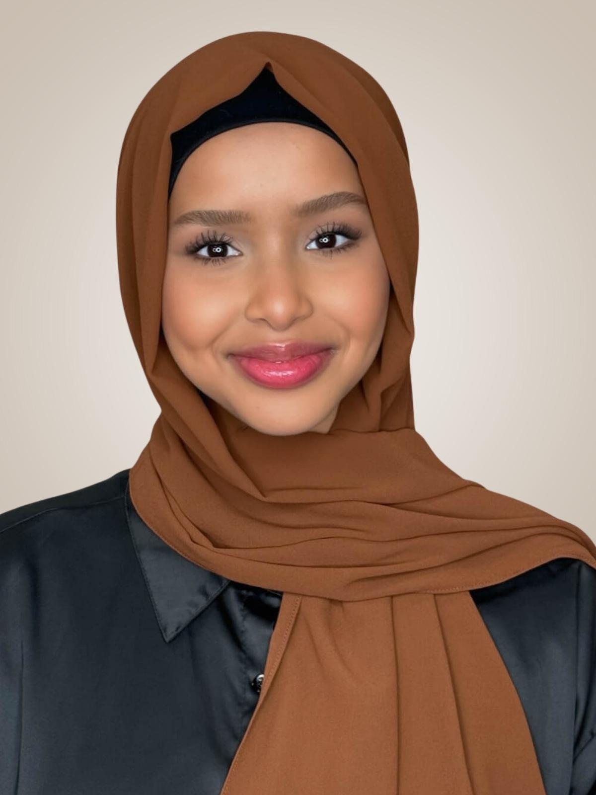 Classic Chiffon Hijab-Cinnamon