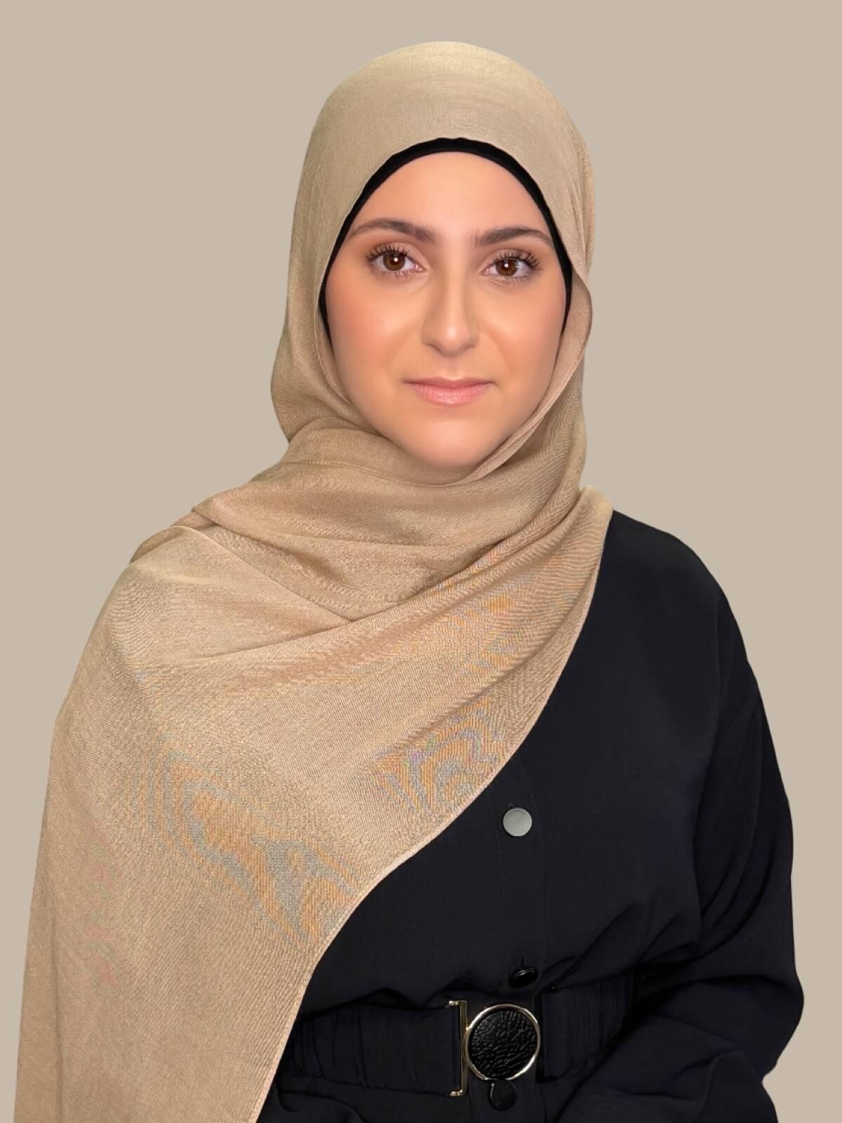 Modish Girl Cotton Modal Hijab-Tan