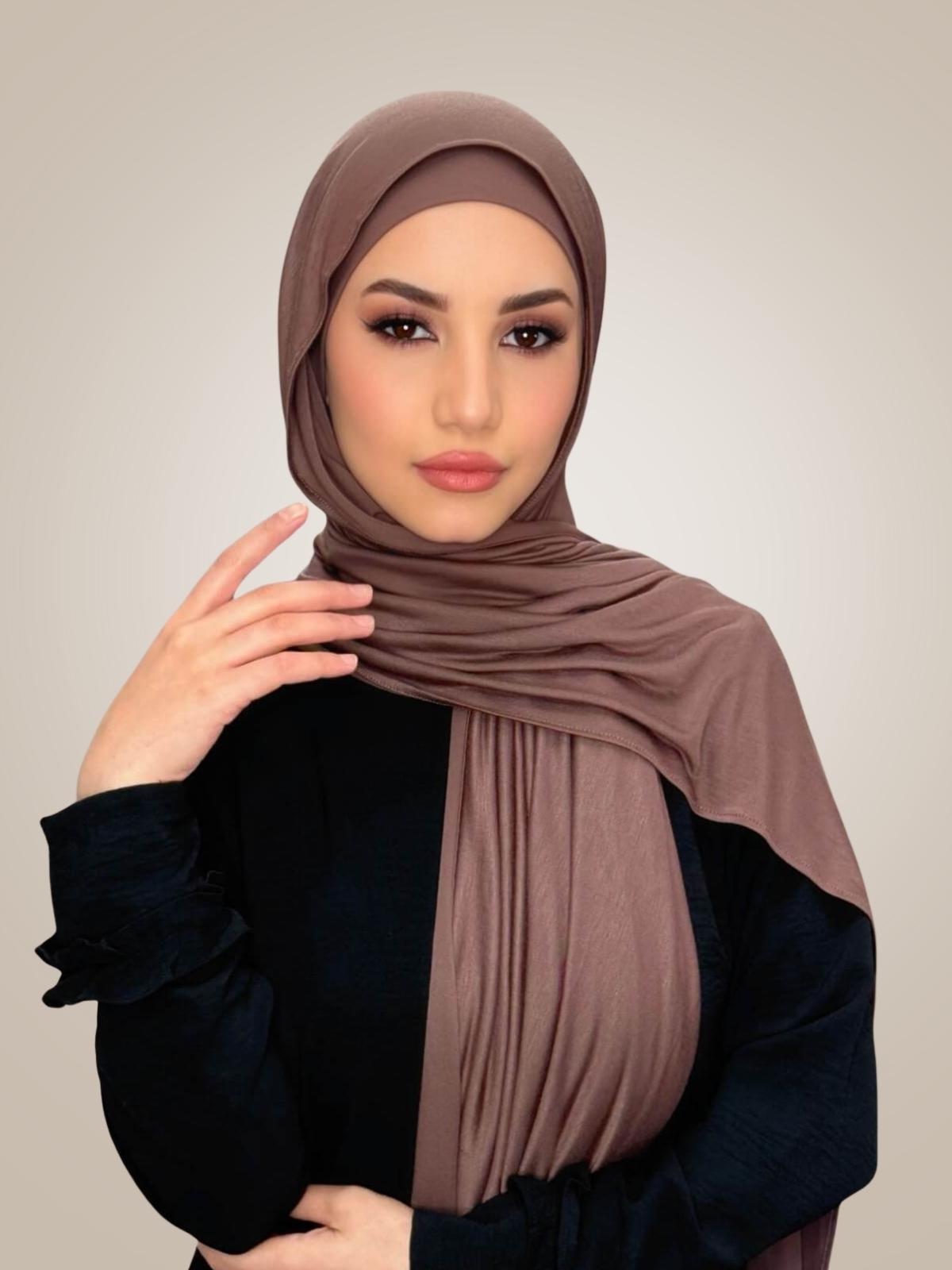 Premium Jersey Hijab- Mocha Brown