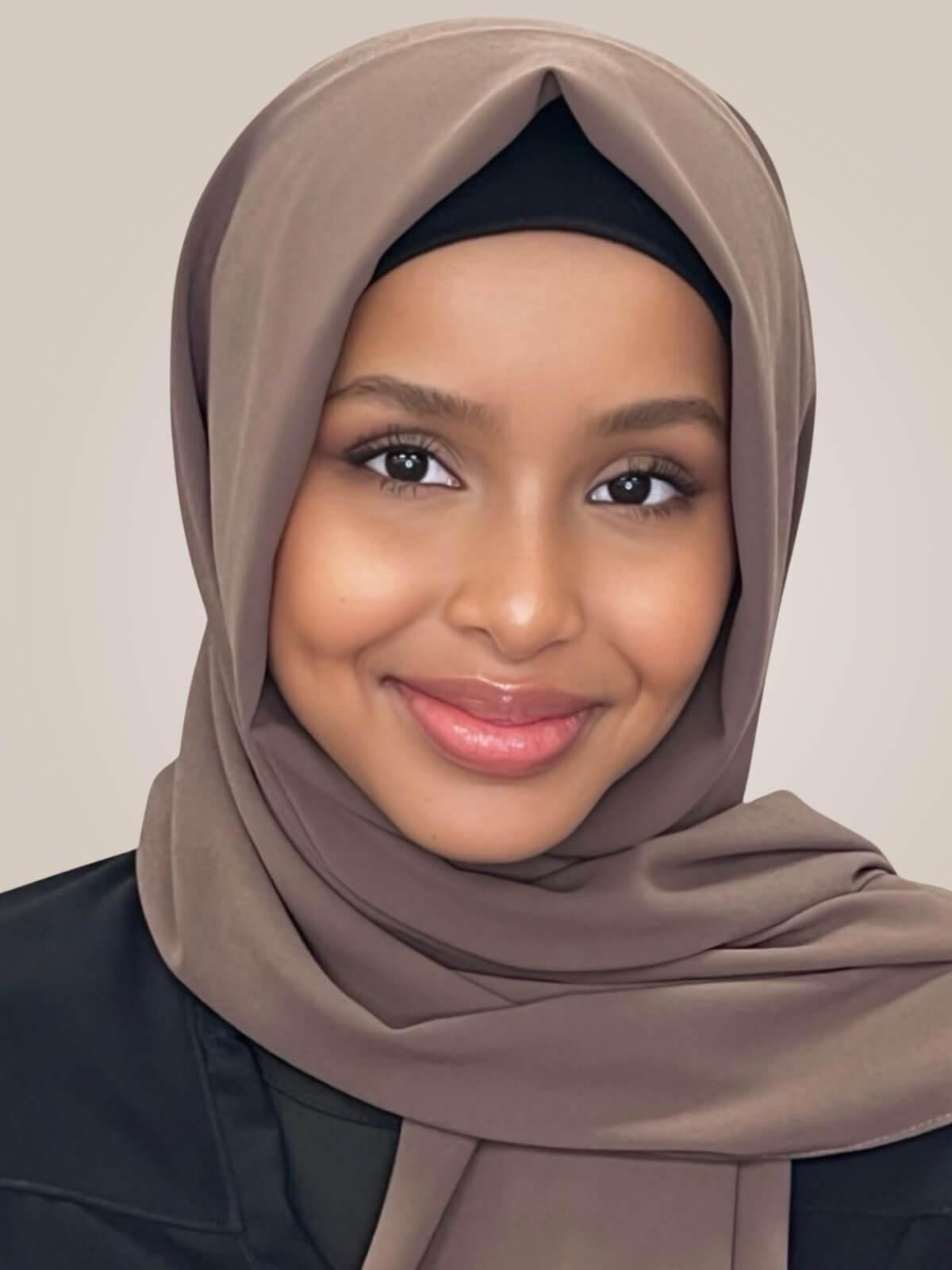 Classic Chiffon Hijab-Walnut Brown