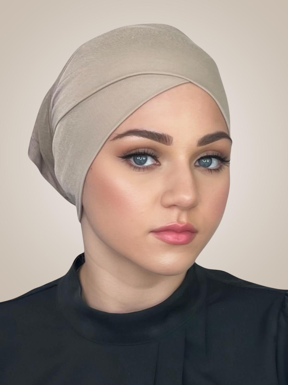 Premium Jersey Cross Front Underscarf-Vanilla