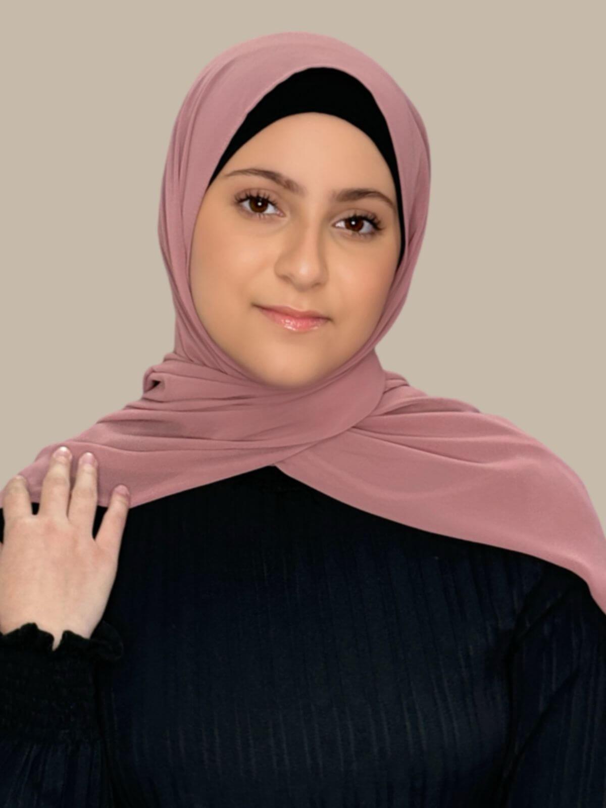 Modish Girl Luxury Chiffon Hijab-Rosey Brown