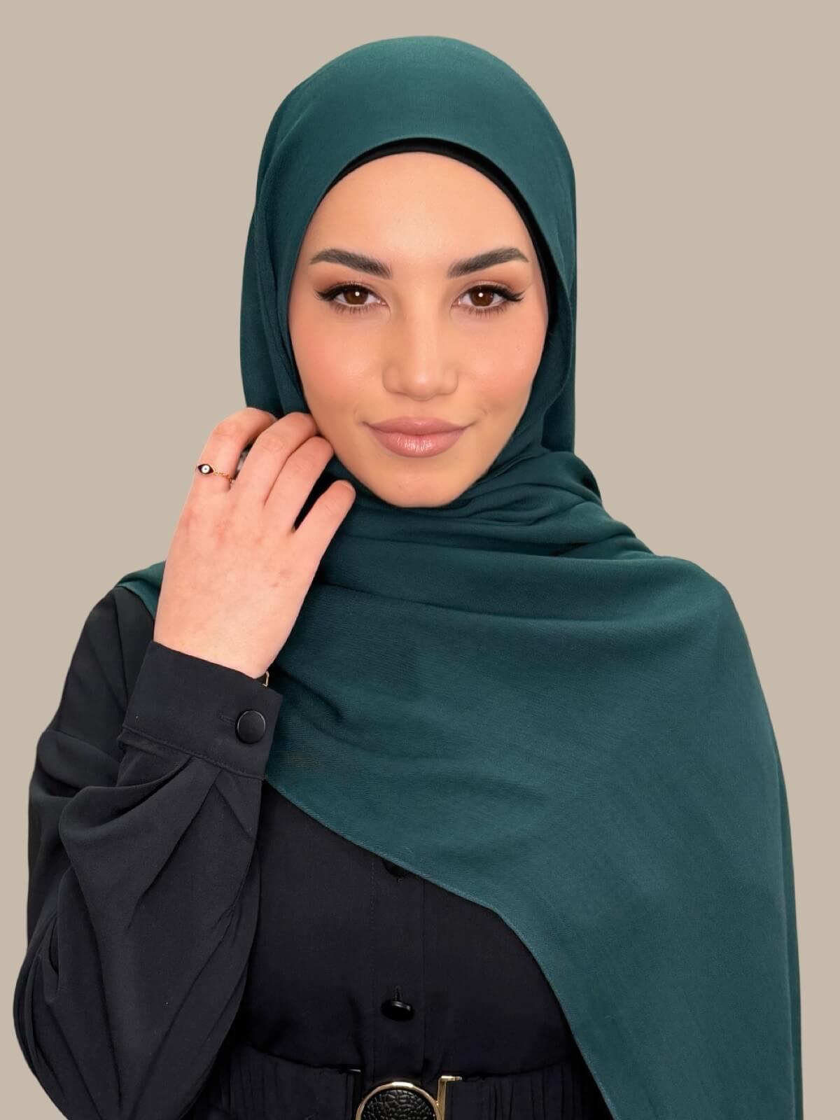 Cotton Modal Hijab-Dark Aqua